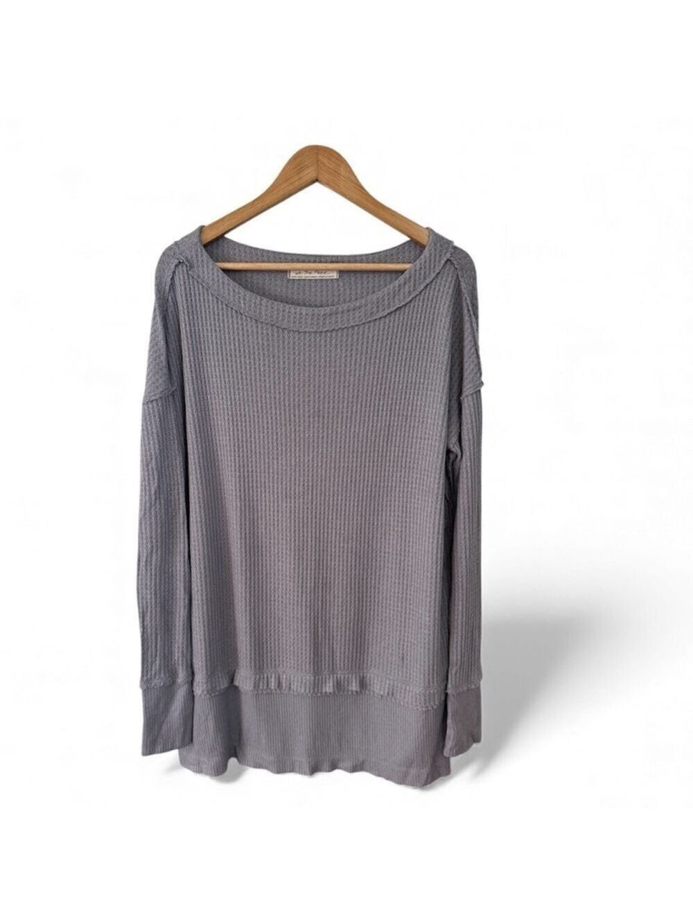 Free People We The Free Oversized Waffle Knit Thermal XS Slouchy Tunic Boho